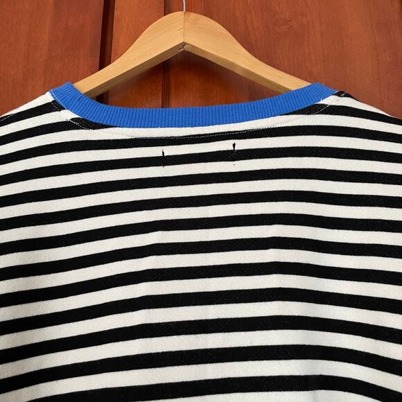 Free People We the Free Sweatshirt Striped Oversized Crewneck Size Medium - Picture 8 of 12